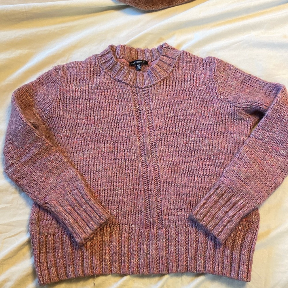 Parkhurst purple pink cozy sweater medium